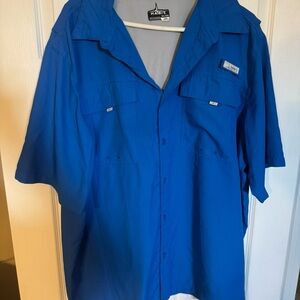 Habit Men's Vibrant Blue Casual Shirt